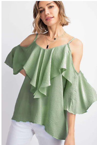 Ruffled Sleeved Top