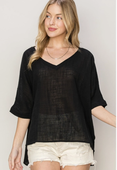 OVERSIZED V Neck Top