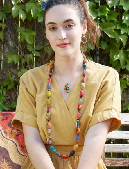 Kantha Kaleidoscope Necklace.