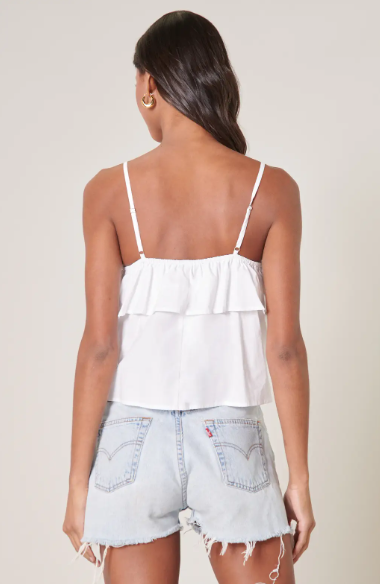 Marguerite Ruffle Cami Poplin Top