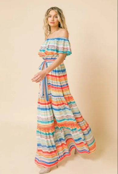 A printed woven maxi dress